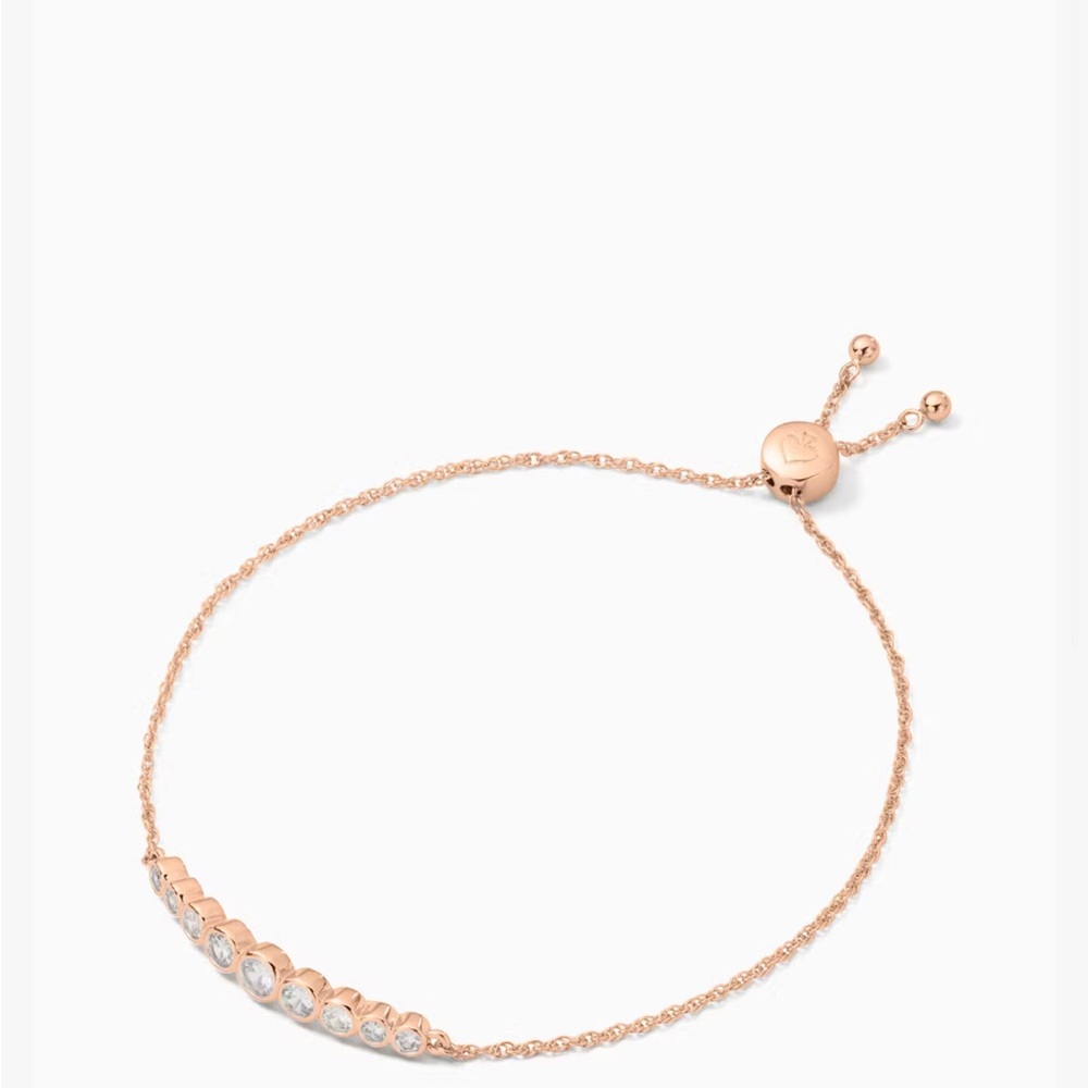 Kate Spade Rose Gold Crystal Slider Bracelet